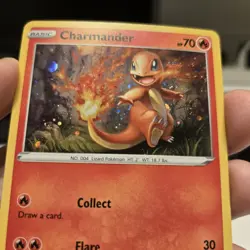 Charmander Pokemon SWSH092 Black Star Promo Holo With HD Swirl Mouth Flame - Image 3