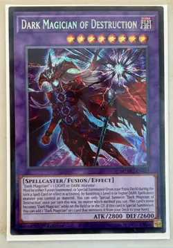 Yugioh! 1x Dark Magician of Destruction MZMU-EN011 Secret Rare 1st Ed NM - Image 1