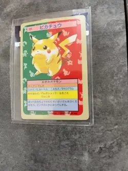1995 P.M. POKEMON JAPANESE TOPSUN PIKACHU BLUE BACK CARD #25 PSA 7 EXCELLENT - Image 1