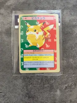 1995 P.M. POKEMON JAPANESE TOPSUN PIKACHU BLUE BACK CARD #25 PSA 7 EXCELLENT - Image 2