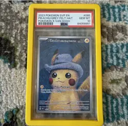 PSA 10 Van Gogh Pikachu with Grey Felt Hat SVP EN 085 Black Star Pokemon Card - Image 1