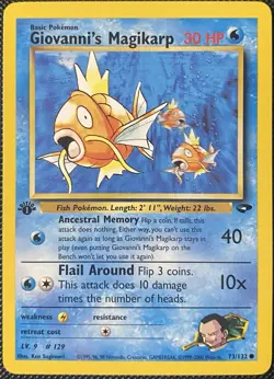 Giovanni's Magikarp 73/132 Gym Challenge Regular 1st Edition - Pokemon Card - Image 1