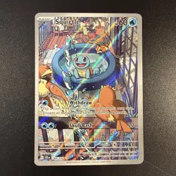 Pokemon Squirtle TCG 148/142 Stellar Crown Illustration Rare Card NM Condition - Image 1
