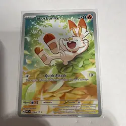 Pokemon Scorbunny 225/217 ASC Holo Basic Fire HP 70 Pokemon TCG Card Stock - Image 1