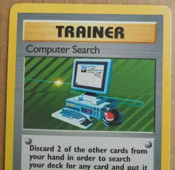 Computer Search 101/130 Rare Non-Holo Base 2 Set Pokemon Trainer Card LP - Image 2