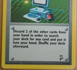 Computer Search 101/130 Rare Non-Holo Base 2 Set Pokemon Trainer Card LP - Image 3