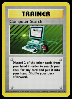 Pokemon Card - Computer Search Base Set (Shadowless) 71/102 Rare - Image 1