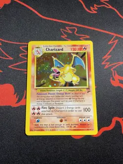 Base Set 2 Charizard Holo Unlimited Rare Pokemon Card 4/130 LP BIG SWIRL - Image 1
