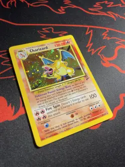 Base Set 2 Charizard Holo Unlimited Rare Pokemon Card 4/130 LP BIG SWIRL - Image 2