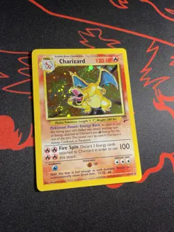 Base Set 2 Charizard Holo Unlimited Rare Pokemon Card 4/130 LP BIG SWIRL - Image 3