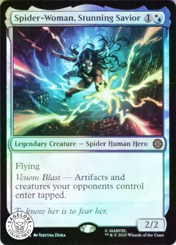 MTG Spider-Woman, Stunning Savior (152) | NM Foil | Spider-Man (SPM) - Image 1