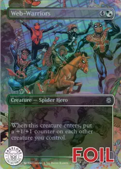MTG Web-Warriors (Borderless) (203) | NM Foil | Spider-Man {SPM} - Image 1