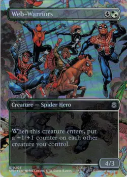 MTG Web-Warriors (Borderless) (203) | NM Foil | Spider-Man {SPM} - Image 2