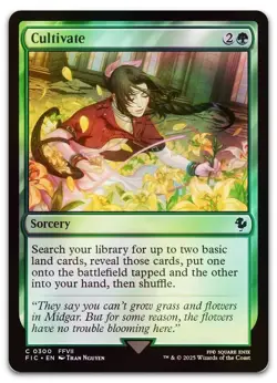 Cultivate (Surge Foil) #300 (NM) Final Fantasy FIC Magic MTG - Image 1