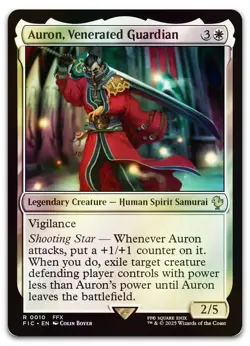 Auron, Venerated Guardian (Surge Foil) #10 (NM) Final Fantasy FIC Magic MTG - Image 1