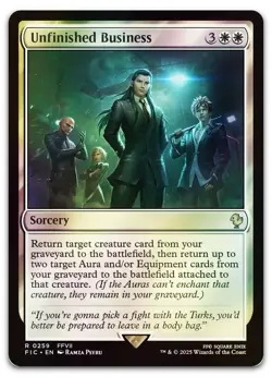 Unfinished Business (Surge Foil) #259 (NM) Final Fantasy FIC Magic MTG - Image 1