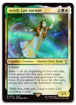 Aerith, Last Ancient (Surge Foil) #76 (NM) Final Fantasy FIC Magic MTG - Image 1