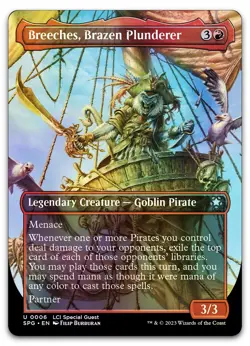 Breeches, Brazen Plunderer (Borderless) #6 (Foil) NM Special Guests Magic MTG - Image 1