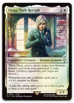 Elena, Turk Recruit (Surge Foil) #18 (NM) Final Fantasy FIC Magic MTG - Image 1