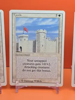 ⚪⚪⚪ (4) 1994 MAGIC The Gathering CASTLE REVISED 3RD EDITION PLAYED ⚪⚪⚪ - Image 3