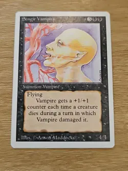 Magic the Gathering SENGIR VAMPIRE 1995 Rare Revised Black LP Playset of 4 - Image 1