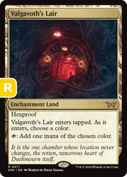 MTG Valgavoth's Lair DSK R Enchantment Land NM - Image 1