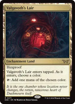 MTG Valgavoth's Lair DSK R Enchantment Land NM - Image 2