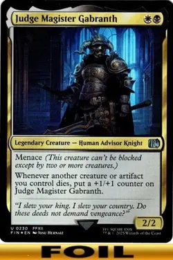 Judge Magister Gabranth ** FOIL ** Final Fantasy - CUC NM MTG - Image 1