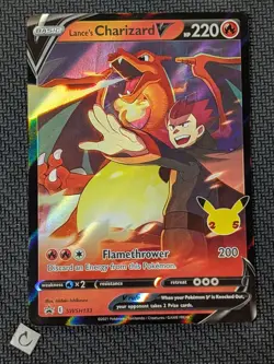 Lance's Charizard V SWSH133 - Black Star Promo Celebrations Pokemon TCG NM - Image 1