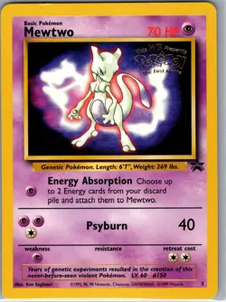 Mewtwo (Movie Promo) 3 WoTC Promo - Pokemon Card - NM - Image 1