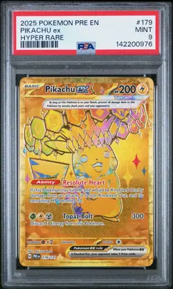 Pikachu ex 179/131 Hyper Rare SV: Prismatic Evolutions - PSA 9 - Image 1
