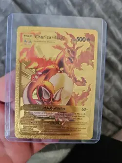 Charizard DX Gold Foil Fan Art Vinyl Premium Textured Collector Pokemon Card - Image 1