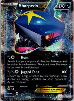 Sharpedo EX 91/160 Holo Rare EX Primal Clash Pokemon NM - Image 1