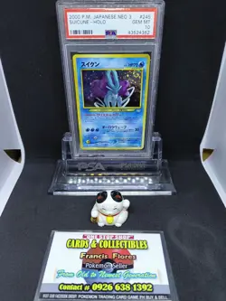Pokemon GRADED Card - PSA 10: SUICUNE #245 (JPN NEO 3) YEAR 2000 / "HOLO SWIRL" - Image 1