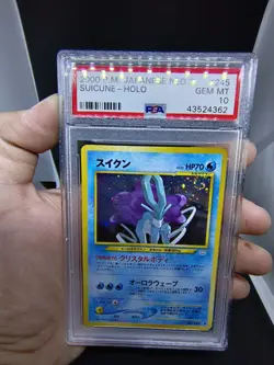 Pokemon GRADED Card - PSA 10: SUICUNE #245 (JPN NEO 3) YEAR 2000 / "HOLO SWIRL" - Image 3