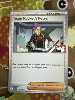 Team Rocket's Petrel 176/182 Pokemon Play! Prize Pack Play Stamp Series 8 - Image 1