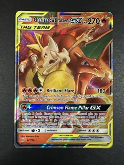 MINT Pokemon TCG Charizard & Braixen GX Holo Ultra Rare Cosmic Eclipse 22/236 - Image 2