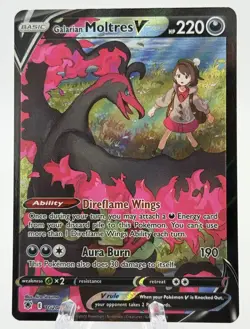 Galarian Moltres V ⭐ TG20/TG30 Holo Astral Radiance Trainer Gallery Pokemon NM - Image 1