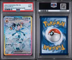 2025 POKEMON PRISMATIC EVOLUTIONS SPECIAL ILLUSTRATION RARE GLACEON EX PSA 9 - Image 3