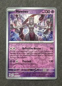 Pokemon TCG Mewtwo 150/165 Sv: Scarlet & Violet 151 Reverse Holo Rare 130 HP - Image 1