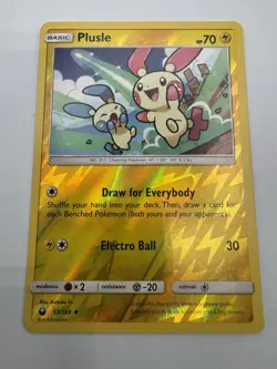 Pokemon TCG Plusle Celestial Storm 53/168 Reverse Holo Uncommon LP - Image 1