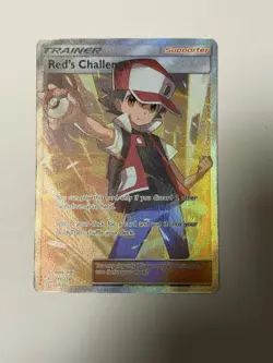 Pokemon TCG Red's Challenge Trainer Full Art 213/214 Sm-Unbroken Bonds Holo Nm+ - Image 1