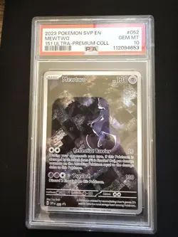 2023 POKEMON SVP EN-SV BLACK STAR PROMO 151 ULTRA-PREM COLL #052 MEWTWO PSA 10 - Image 1