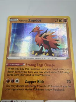 Galarian Zapdos 082/203 Holo Rare Holo SWSH07: Evolving Skies NM Pokemon - Image 2