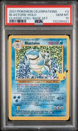 Blastoise 2/102 *PSA 10* Celebrations Classic Collection 25th Pokemon TCG ENG - Image 1