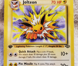 Jolteon 20/64 [Rare] 1st edition Jungle English Regular Pokemon TCG Vtg NM - Image 4