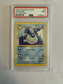 1999 Pokemon 1st Edition Shadowless Dewgong Base Set 25/102 - PSA 9 Mint! WOTC - Image 2