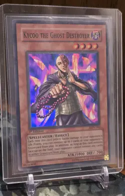 Yu-Gi-Oh! Kycoo the Ghost Destroyer Labyrinth Nightmare 1st Ed Holo LON-062 - Image 1