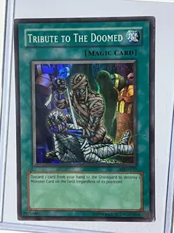 YUGIOH! 1-TRIBUTE TO THE DOOMED-SUPER RARE-MRD-E057 - Image 1