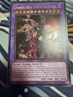 Yugioh Darklord Eveningstar Secret Rare BPRO-EN036 Near Mint - Image 1